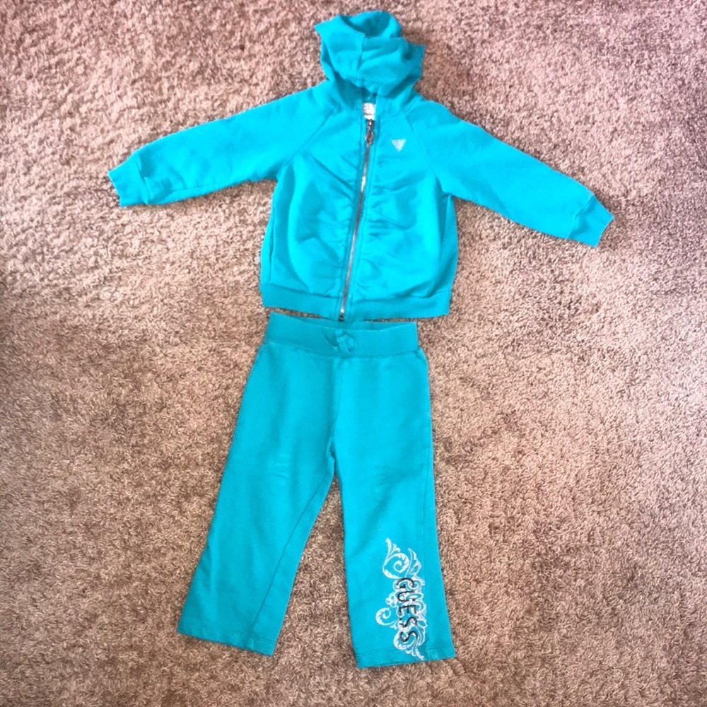 Teal Blue Guess Jogging Suit